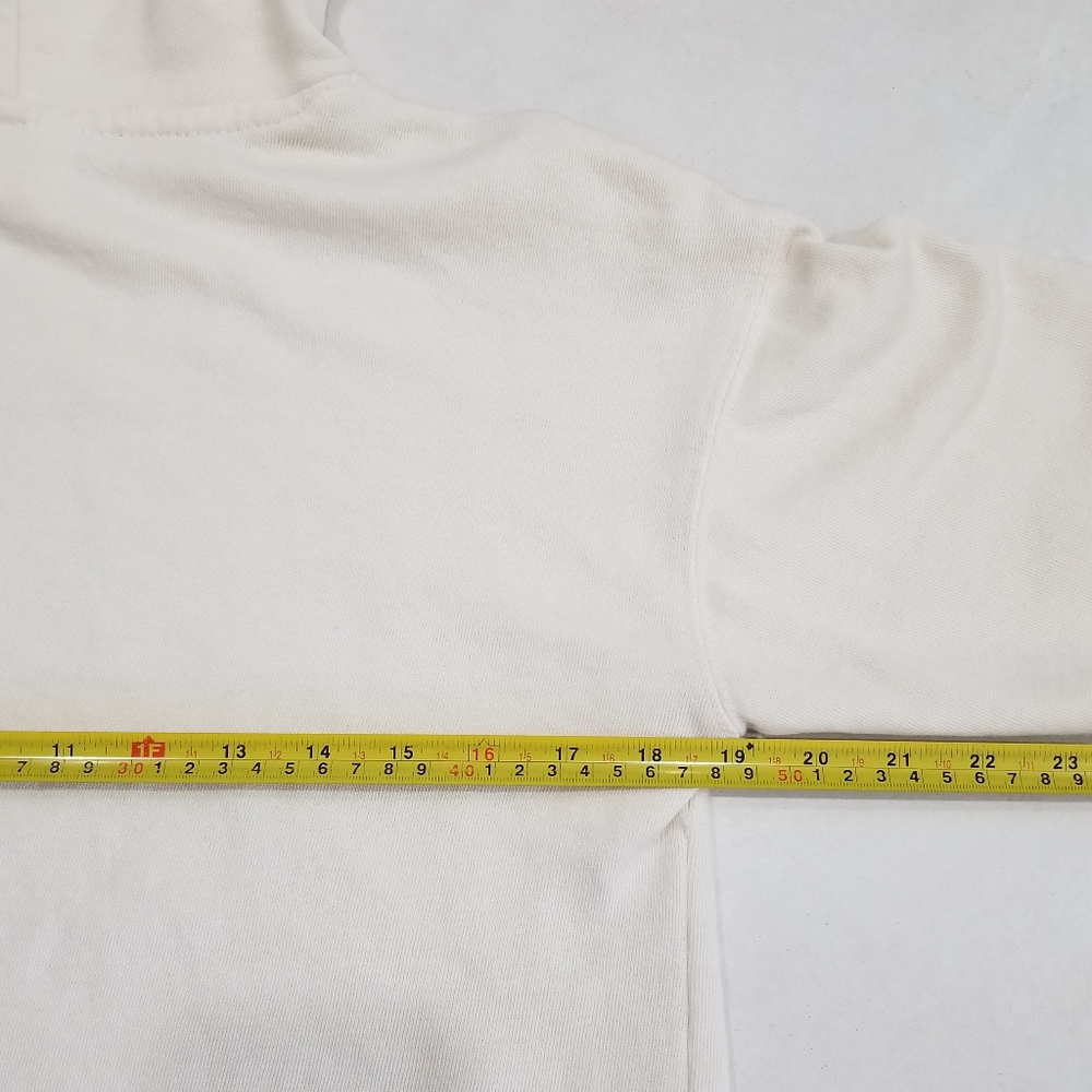 Zara "Sunday Tour" Girls Cropped Hooded Sweatshirt in Ecru 9 - Picture 10 of 12